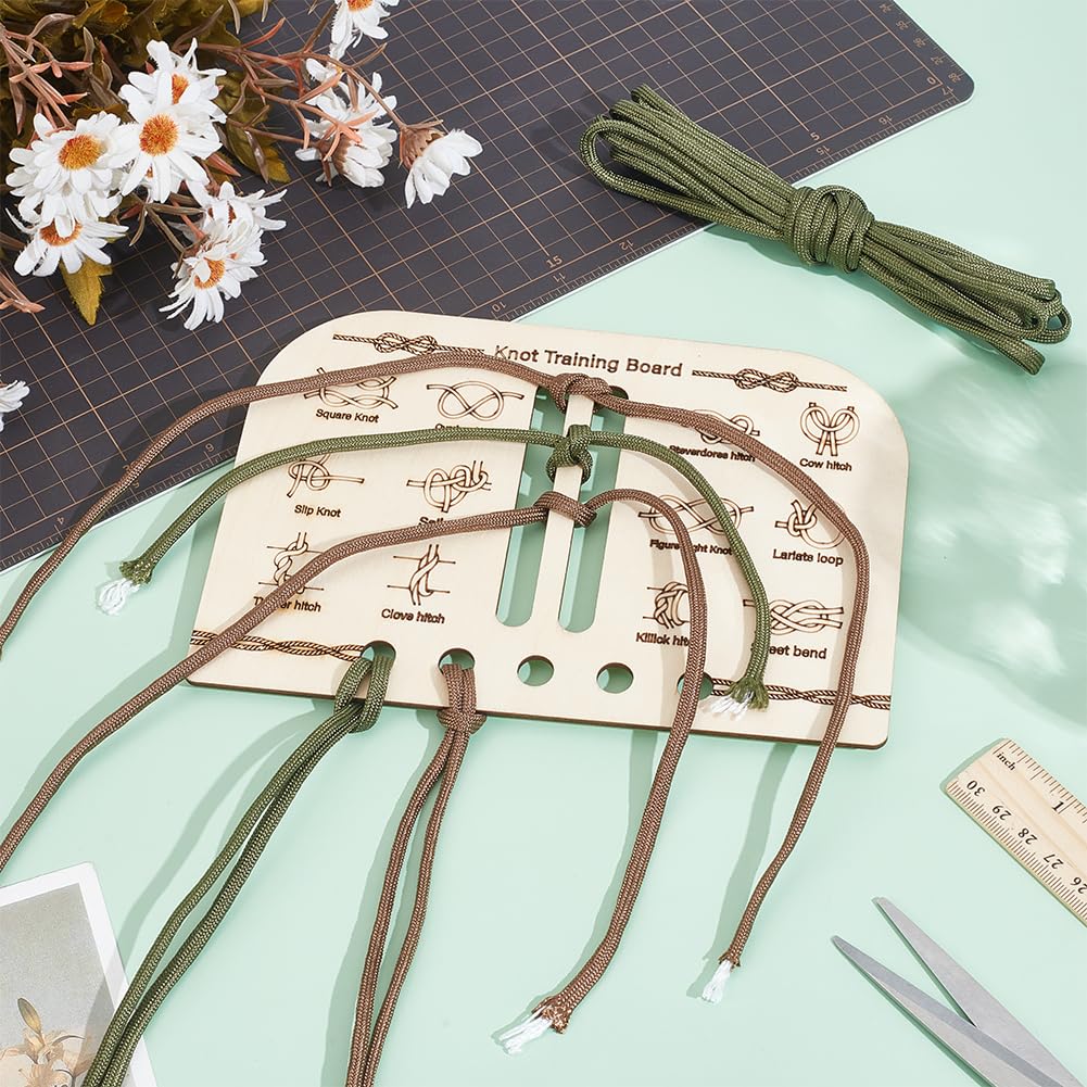 BENECREAT Knot Trainner Instrument Tool, 14x20cm Knot Tying Practice Board Kit for Learning and Practicing Knots Anytime 2.5mm Thick - Image 4