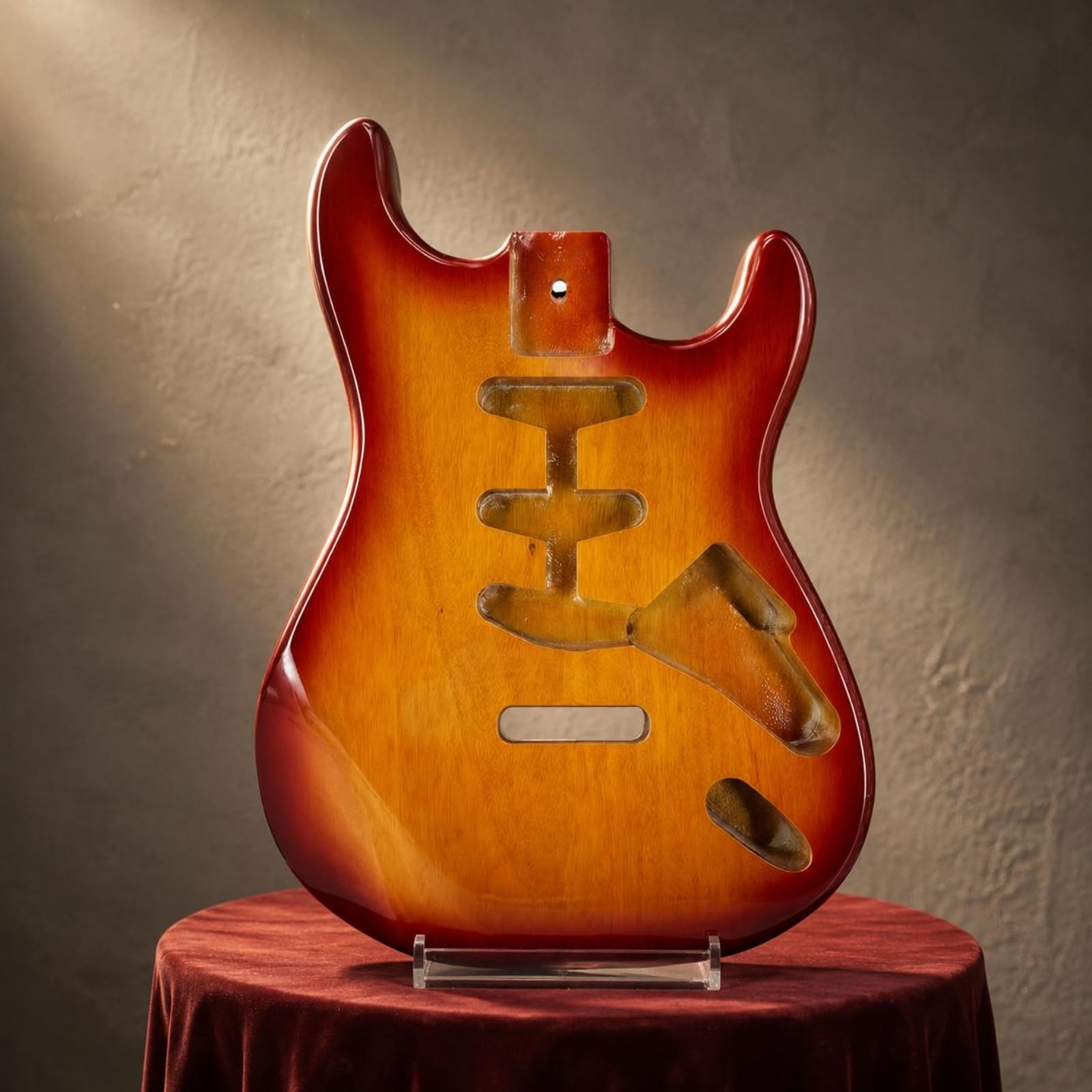 Elektrische Gitarre Ersatz Gitarrenkörper Rohling E Gitarre Mahagoni Klassische mit Komfortabler Halsausnehmung für Austausch Defekter Teile Studio Proberaum