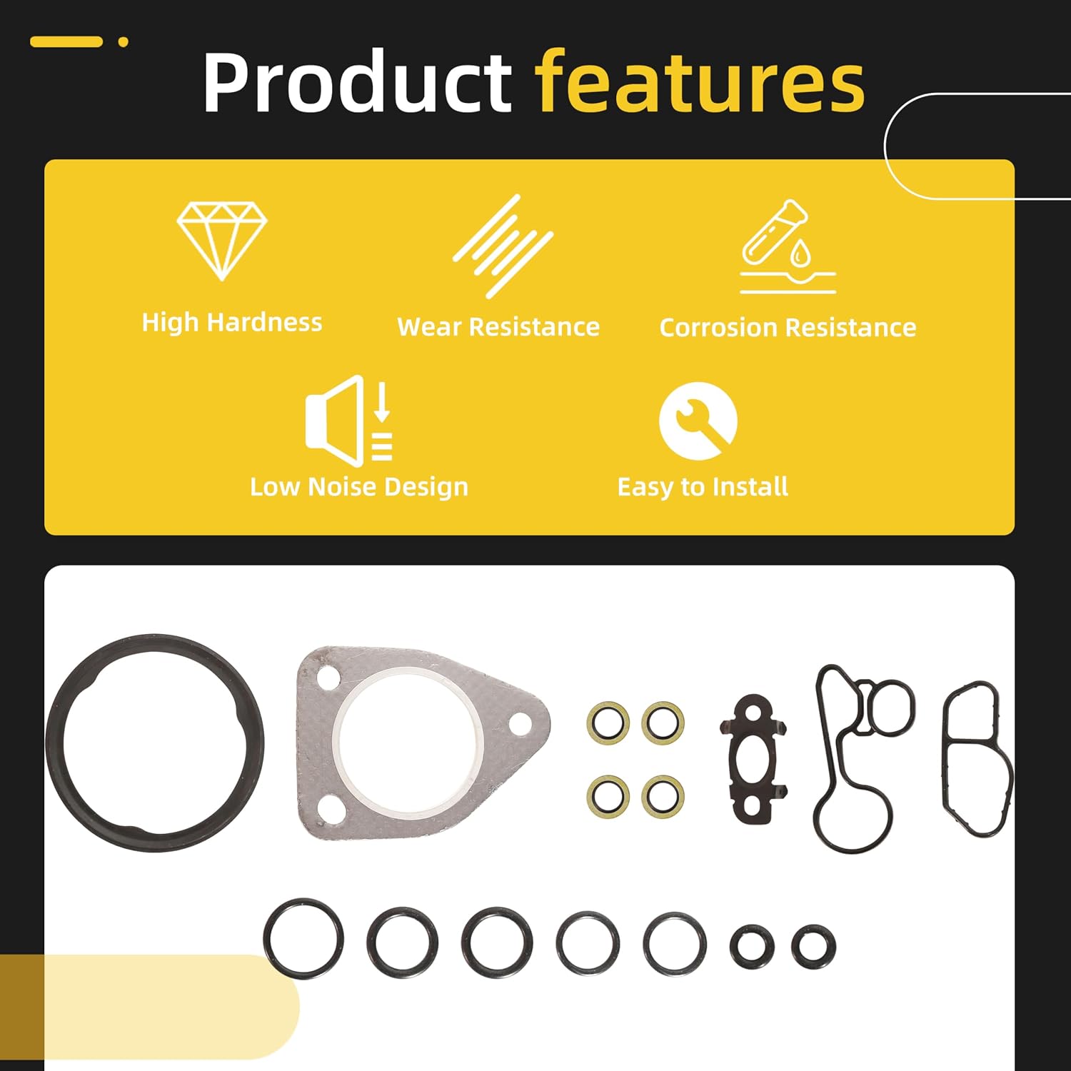 926-166 Engine Oil Cooler Gasket Seal Kit Fit for Buick Encore 2013-2021 Fit for Chevrolet Sonic 2012-2020 for Trax 2013-2021 for Cruze 2011-2016, Oil Cooler Gasket Seal Kit