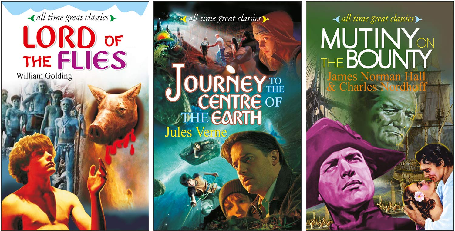 3 All time great classics (Lord of the Flies, Journey to the Center of the Earth, Mutiny on the Bounty)