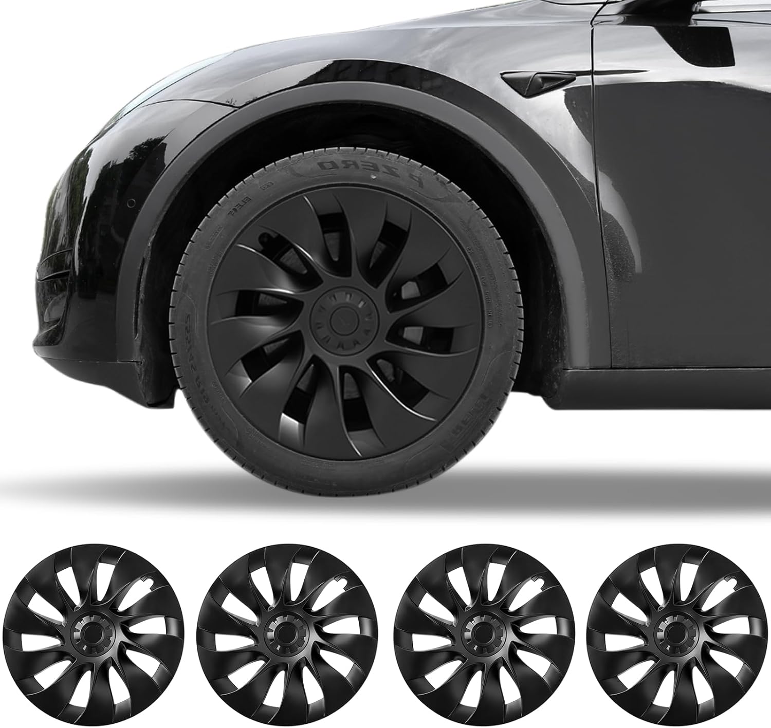 Klutchtech Tesla Model Y Hubcaps 20 Inch Tornado Wheel Covers Replacement Tesla