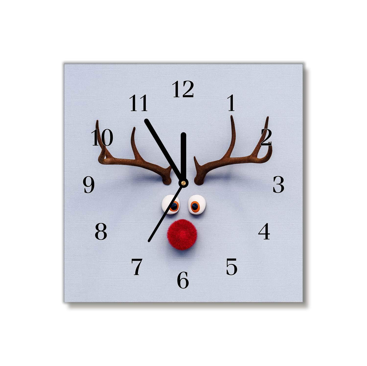 Horloge murale en verre trempé Tulup design moderne de Noël Rudolf