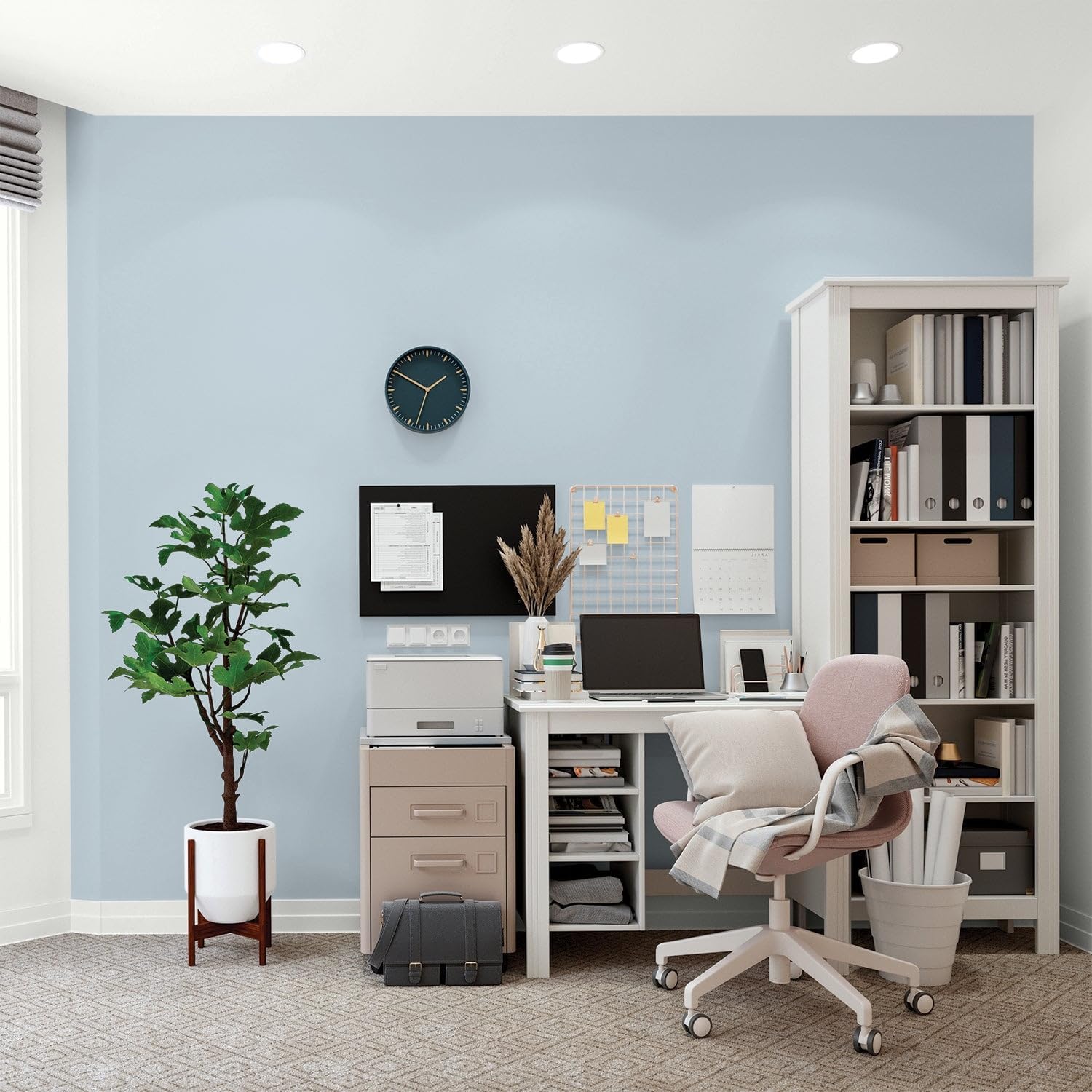 Glidden One Coat 1 gal. Keepsakes/Blue Flat Interior Paint with Primer