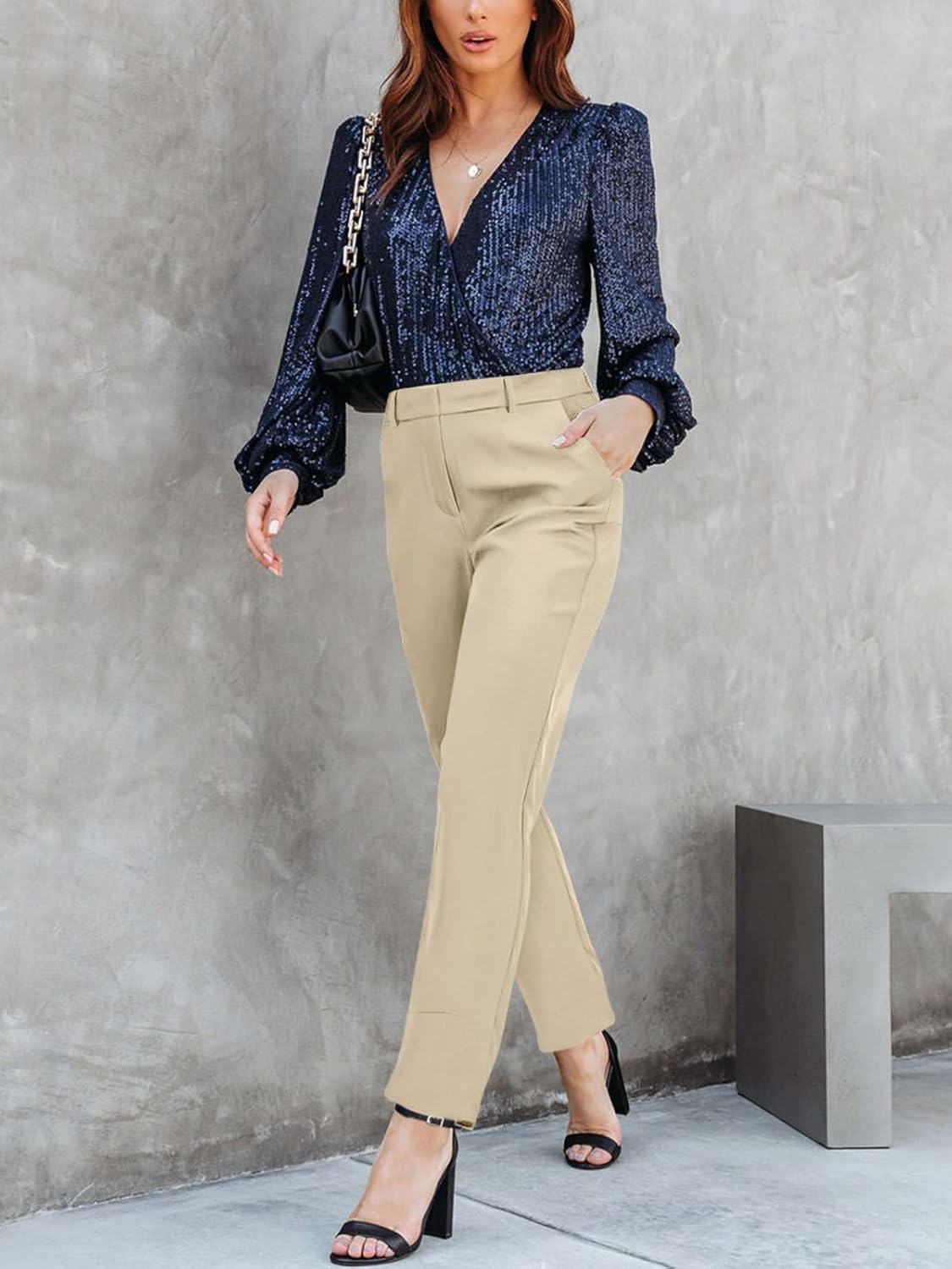 NIMIN Women High Waisted Dress Work Ankle Pants 26"/28"/30" Inseam Office Business Casual Trousers with Pockets 2025 - Image 6