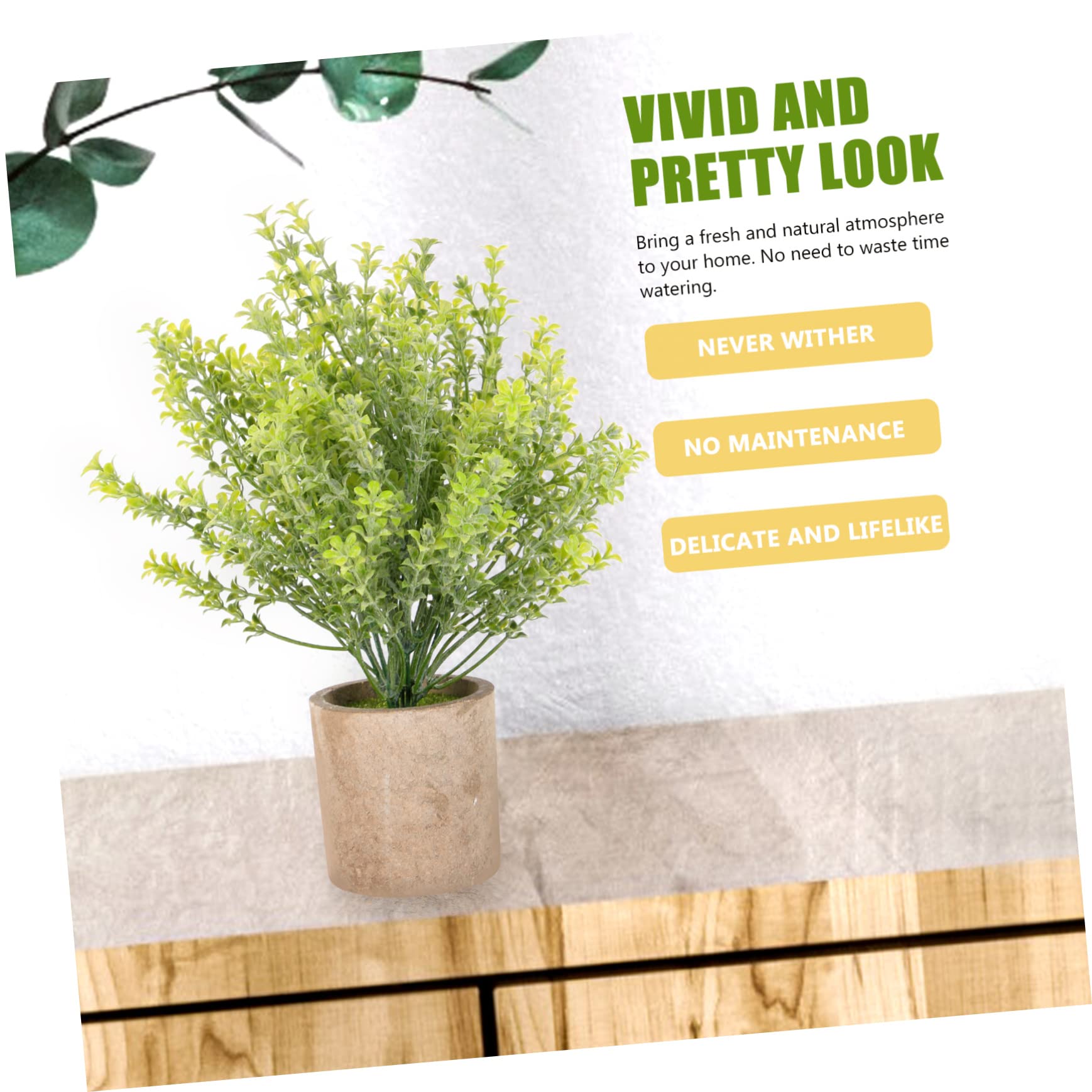 VALICLUD 3 Piezas Plantas Artificiales De Eucalipto Maceta De Imitación Decoración Plantas Maceta Hogar Delicadas para Mesa De Escritorio De Bonsái Simulado