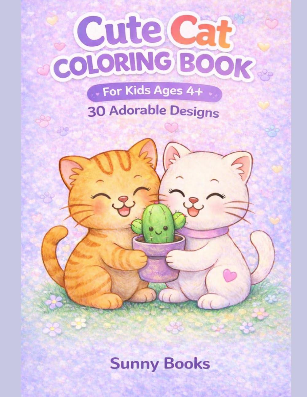 Cute Cat Coloring Book for Kids Ages 4+: 30 Adorable Cat Designs to Color – Easy Animal Coloring Book for Boys and Girls | Cute Kittens for Kids