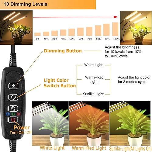 Miniatura 7 de Luces de cultivo de 100 W para plantas de interior de espectro completo, luces LED de cultivo de plantas, 3000k5000k660nm, lámparas de cultivo de