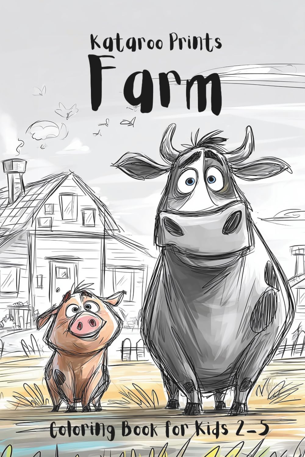 Farm: Coloring book for kids 2-5 (Rhyme & Roam)
