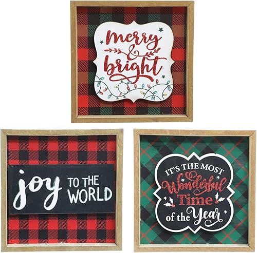 Miniatura 4 de Bandeja escalonada de Navidad para casa de campo, adornos de campana de trineo, decoración de temporada, decoración de vacaciones, estantes