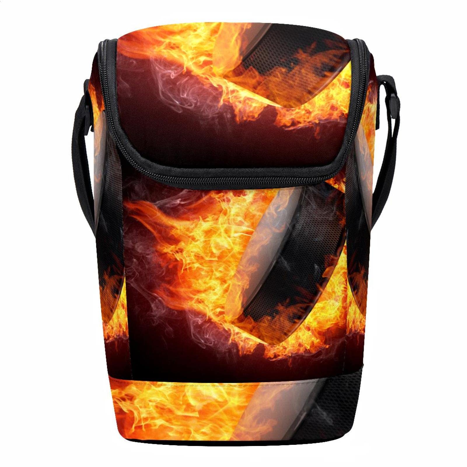 Bolsa de almuerzo de tambor en fuego con cremallera hermética para oficina y exterior
