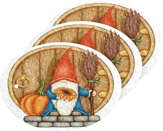 Halloween Kitchen Scrub Sponge Gnome Pumpkin Washing Dishes Cleaning Sponges Sunflower Non Scratch Sponge for Dish Countertops Sinks Floors Showers Tile Sinks 3 Pack
