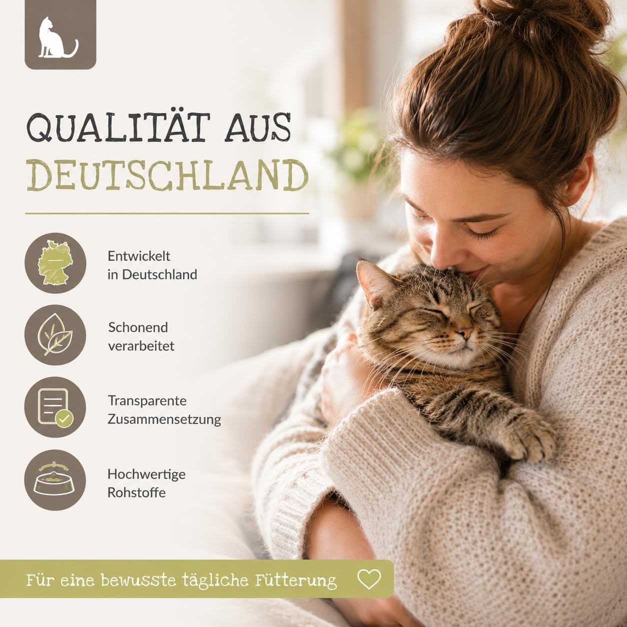 Probiotic Vital Katze - Probiotika & Präbiotika Pulver für Katzen 75g – Unterstützt die Normale Verdauung – Nur 1 Bakterienstamm & Ballaststoffe - Mit Tierärzten in Deutschland entwickelt