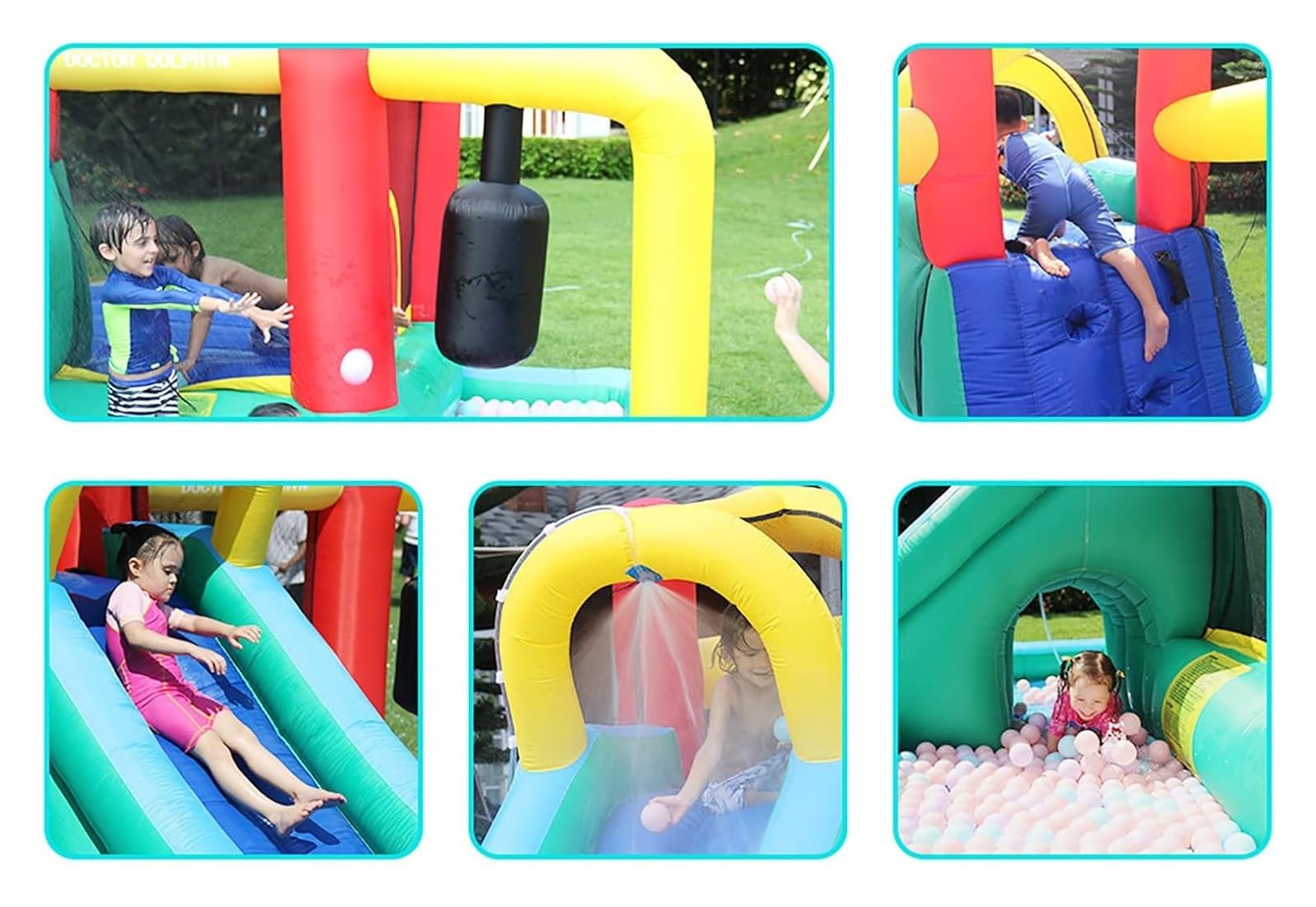Castillo Hinchable, Gorila y tobogán al Aire Libre del Patio Trasero de la Familia trampolín Espacial