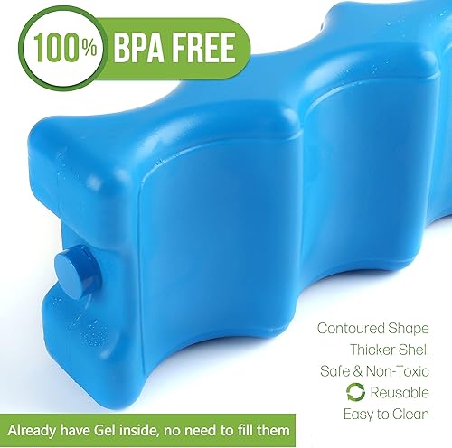 Miniatura 2 de Bolsa de hielo para enfriadores, almacenamiento de botellas de leche materna, caja de almuerzo, paquete de congelador contorneado aislado, paquete