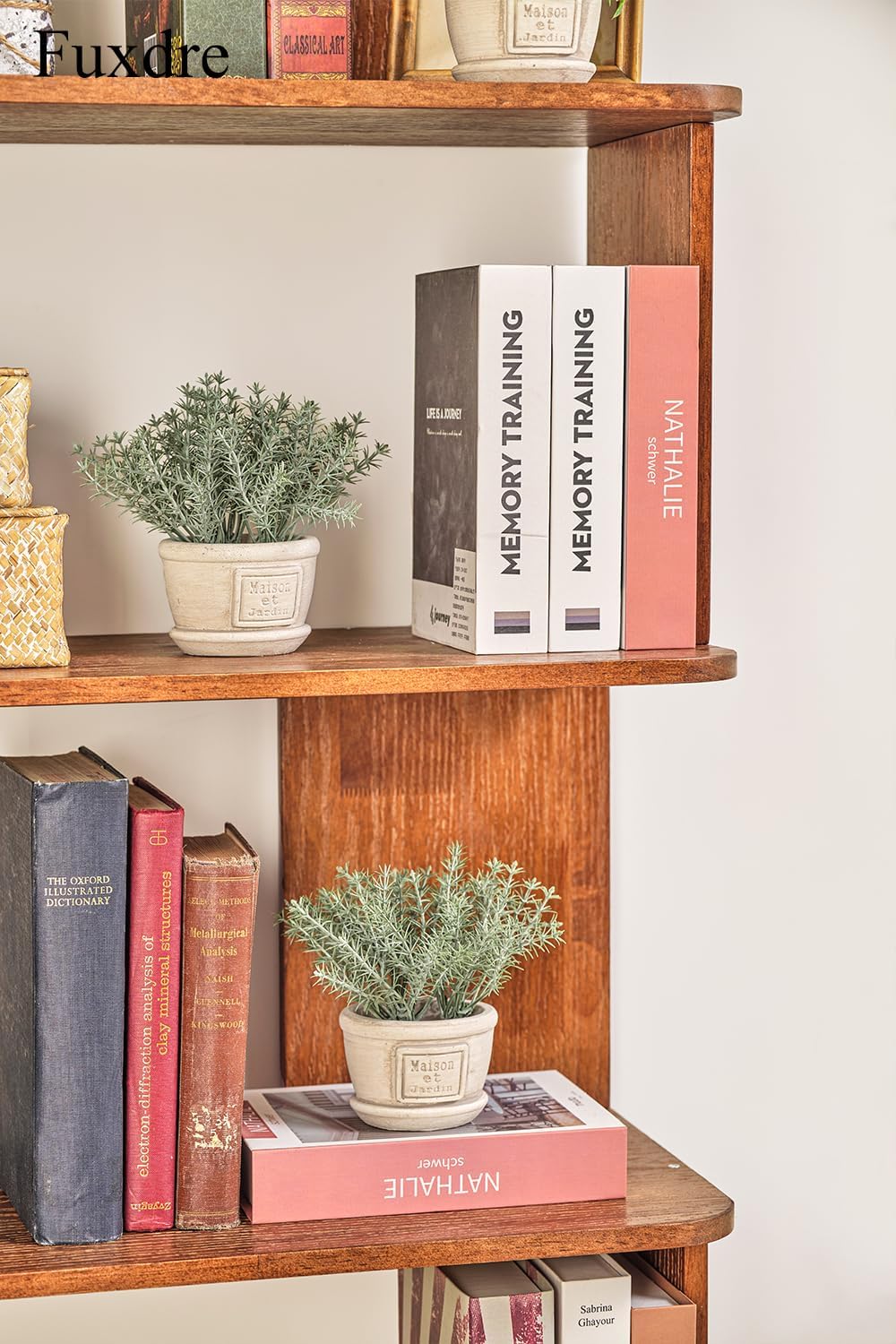 2 Pack Small Artificial Plants with Rosemary, The Rosemary Plants for Farmhouse Bathroom Decor, Rustic Home Decor for Living Room Bedroom Office Table Tray Shelve Indoor(Greenery)