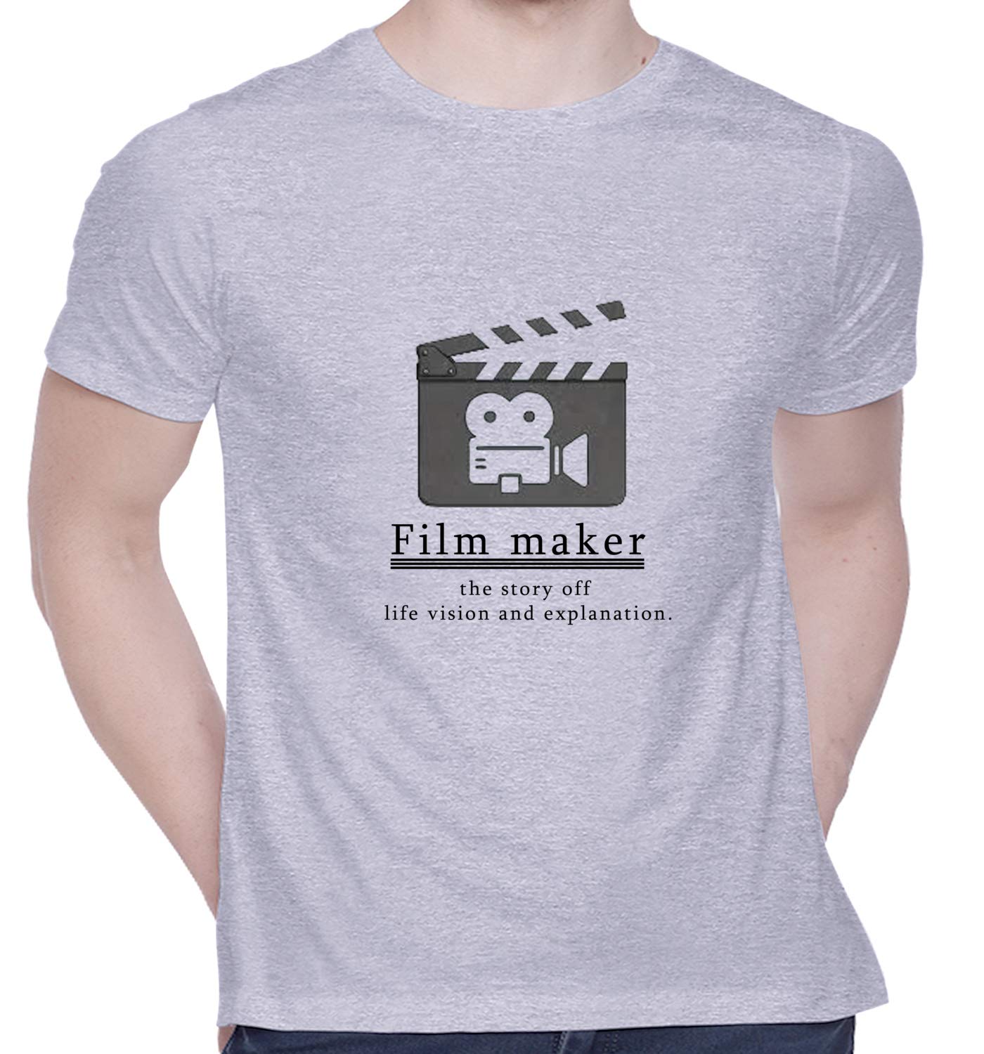 Graphic Printed T-Shirt for Unisex Film Maker Tshirt | Casual Half Sleeve Round Neck T-Shirt | 100% Cotton | D00722-5