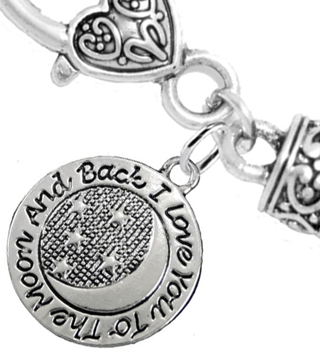 Mother's Day Jewelry, Mom Jewelry, Grandma Jewelry, I Love You To The Moon And Back Bracelet, Safe, Nickel, Lead, Free!