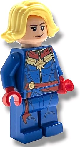 Miniatura 1 de LEGO Super Heroes Captain Marvel - Minifigura de pelo amarillo de 76152 (empaquetada)