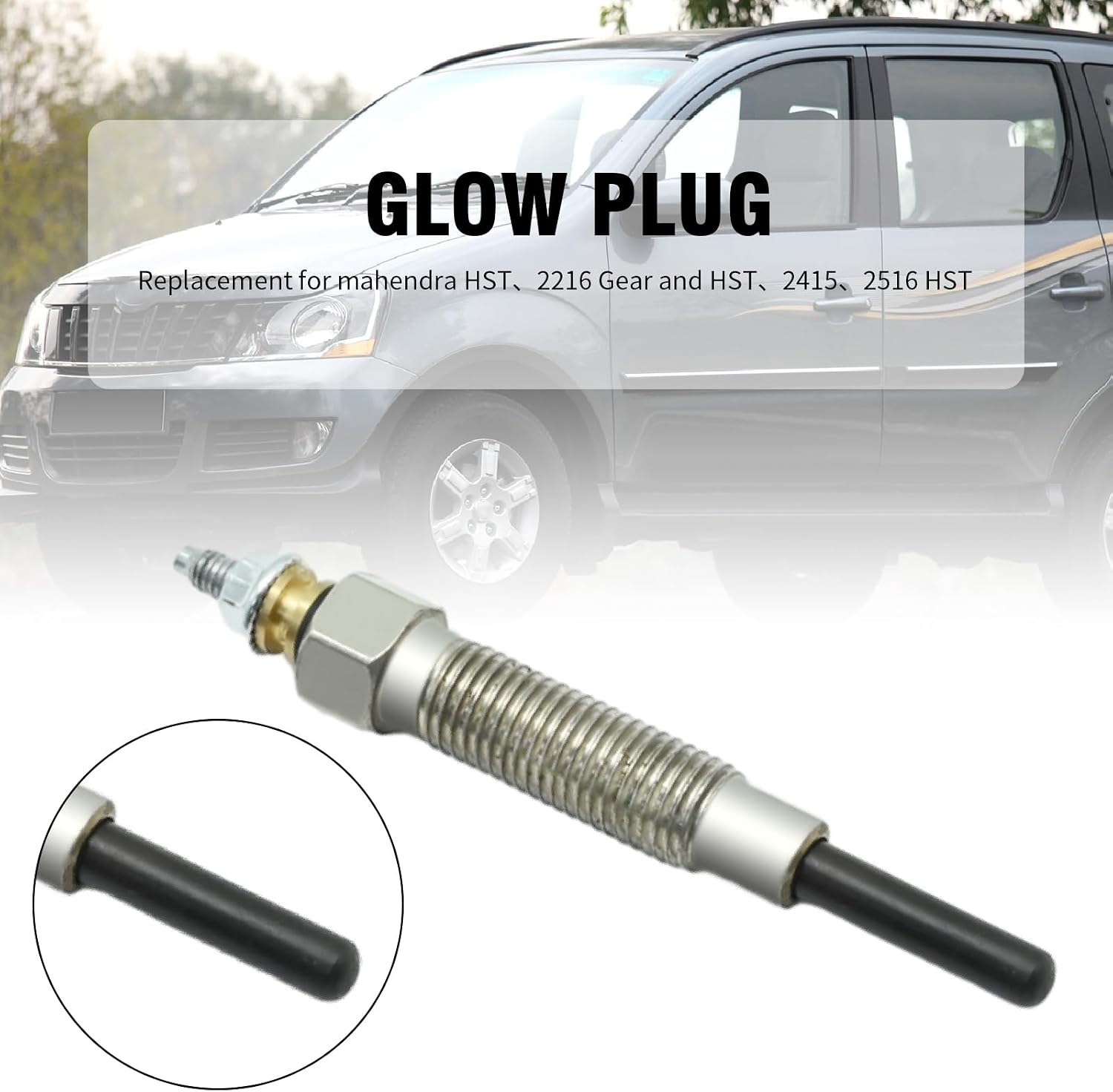 MDEOOSKY 3Pcs 32A66-03102 Glow Plugs, Replacement for Mitsubishi S3L S3L2 Engine Forklift Trucks Compact Tractors Excavators, Replaces 32A66-03102 32A66-03101 32A66-03100