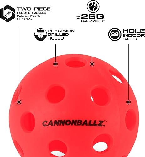 Miniatura 2 de Pelotas de pickleball para interiores, aprobadas por USAPA, para juegos recreativos y de torneos, paquete de 100 unidades