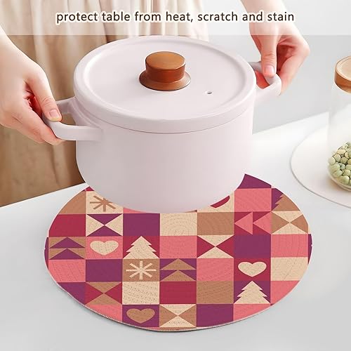 Miniatura 5 de Trivet Runner Geometric Elements Pattern Christmas Trivet Pot Holder for Hot Dishes 15in Cotton Thread Weave Pan Pad for Hot Pot Halloween Decor 3