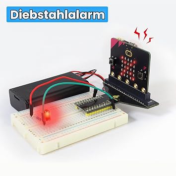 KEYESTUDIO BBC Microbit Starter Kit Sensor Module Kit with Micorobit V2 (Include) for Micro bit V1 with MakeBlocks and Python Code Detailed Online Tutorial Example Projects
