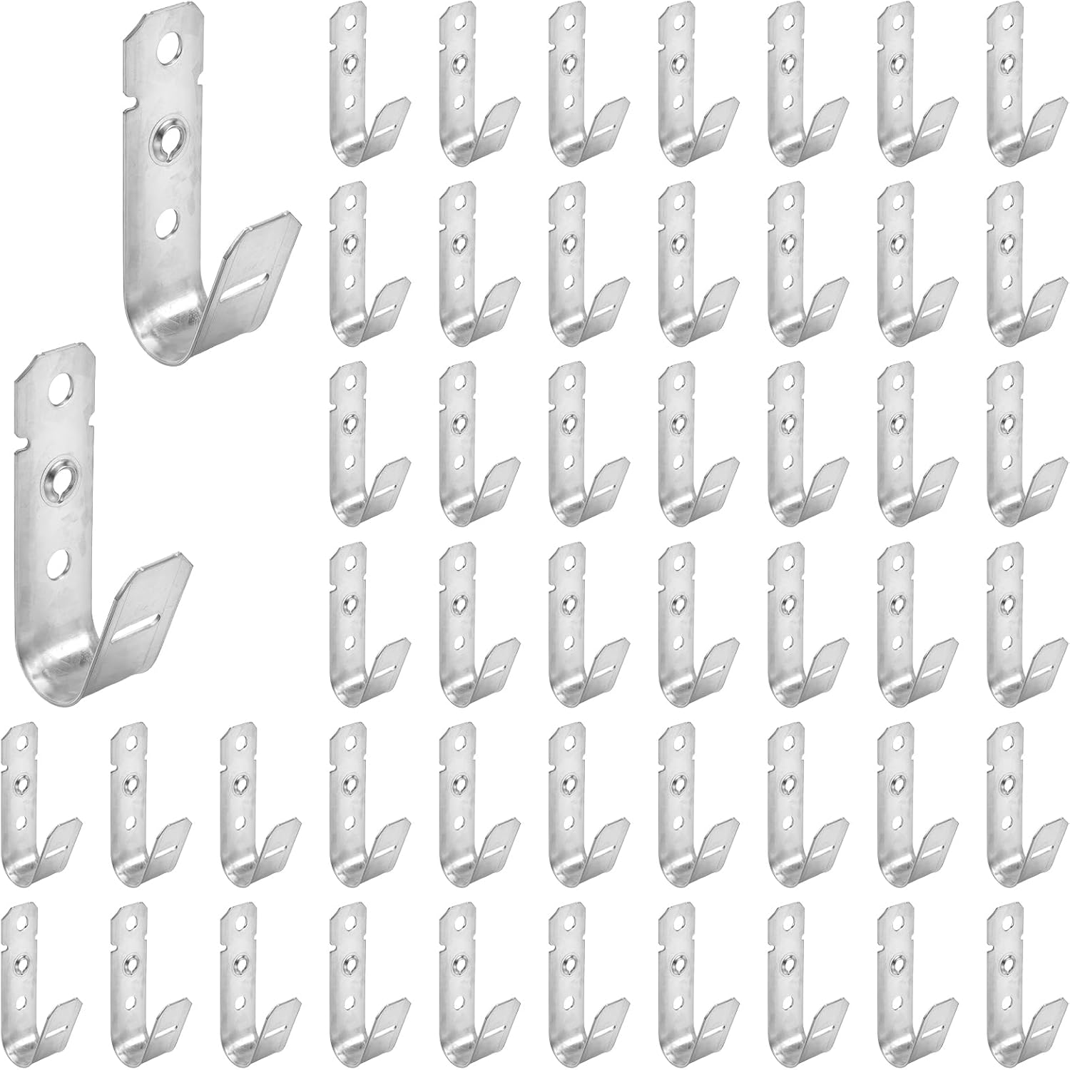 HOIGON 50 PCS 3/4 Inch Metal J Hooks, Galvanized Steel Cable Management Hooks, Metal Cable Support Hook for Wire Management Network Cable