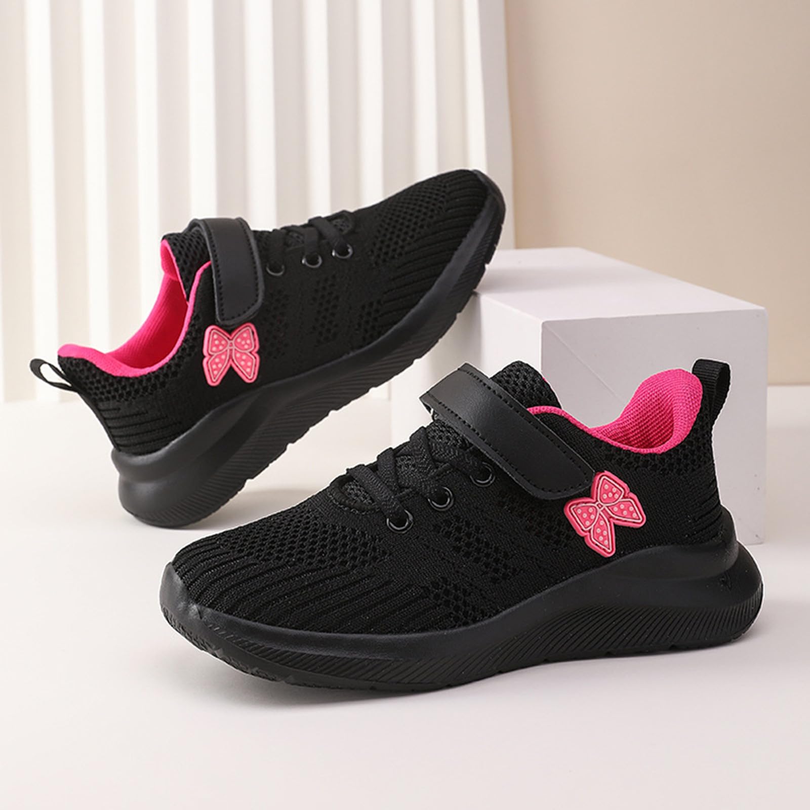 Moda para niñas Zapatos Casuales,Calzado Deportivo Suave Cierre fácil y práctico Transpirable al Calor Zapatillas de Correr Deportivas Suela Antideslizante Uso en Todo el año#Z