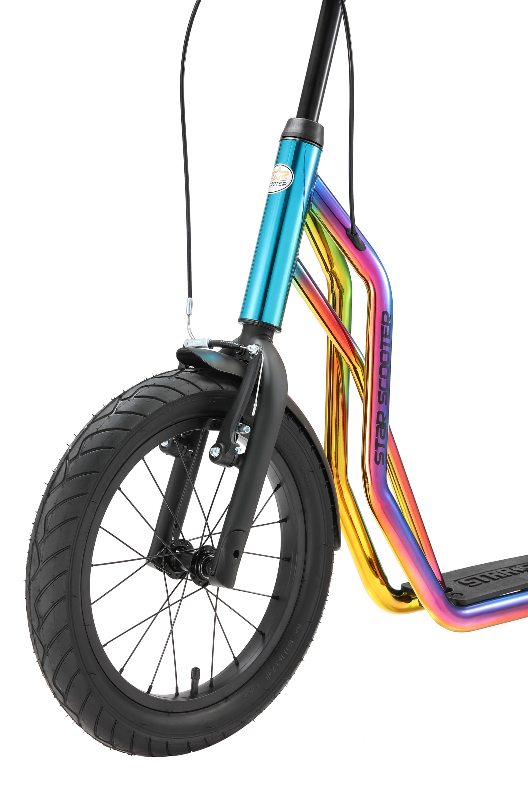 STAR SCOOTER Patinete Infantil 2 Ruedas a Partir de 7-8 años | Kick Scooter 12/16" neumáticos, Ajustable en Altura para niñas y niños