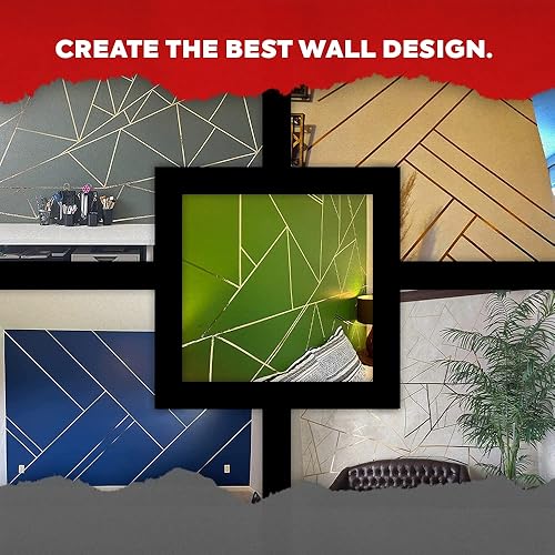 Miniatura 4 de MAT - Cinta de película de poliéster metalizado de Mylar plateada, 34 pulgadas x 72 yardas, cinta decorativa para detalles de paredes decorativas,