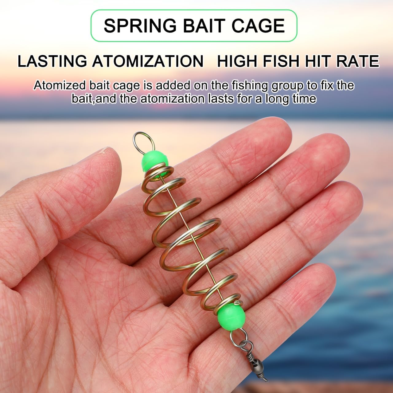 Gatuida 12Pcs Fishing Baits Trap Cage Carp Fishing Feeder Lure Luminous Lures Cage Basket Minnow Baits Fish Accessories