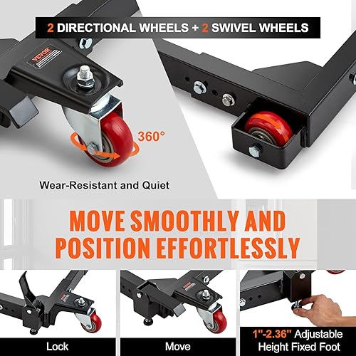 Miniatura 3 de VEVOR Base móvil universal ajustable, capacidad de carga de 1500 libras, base móvil rodante de alta resistencia con palancas de bloqueo, utilizada