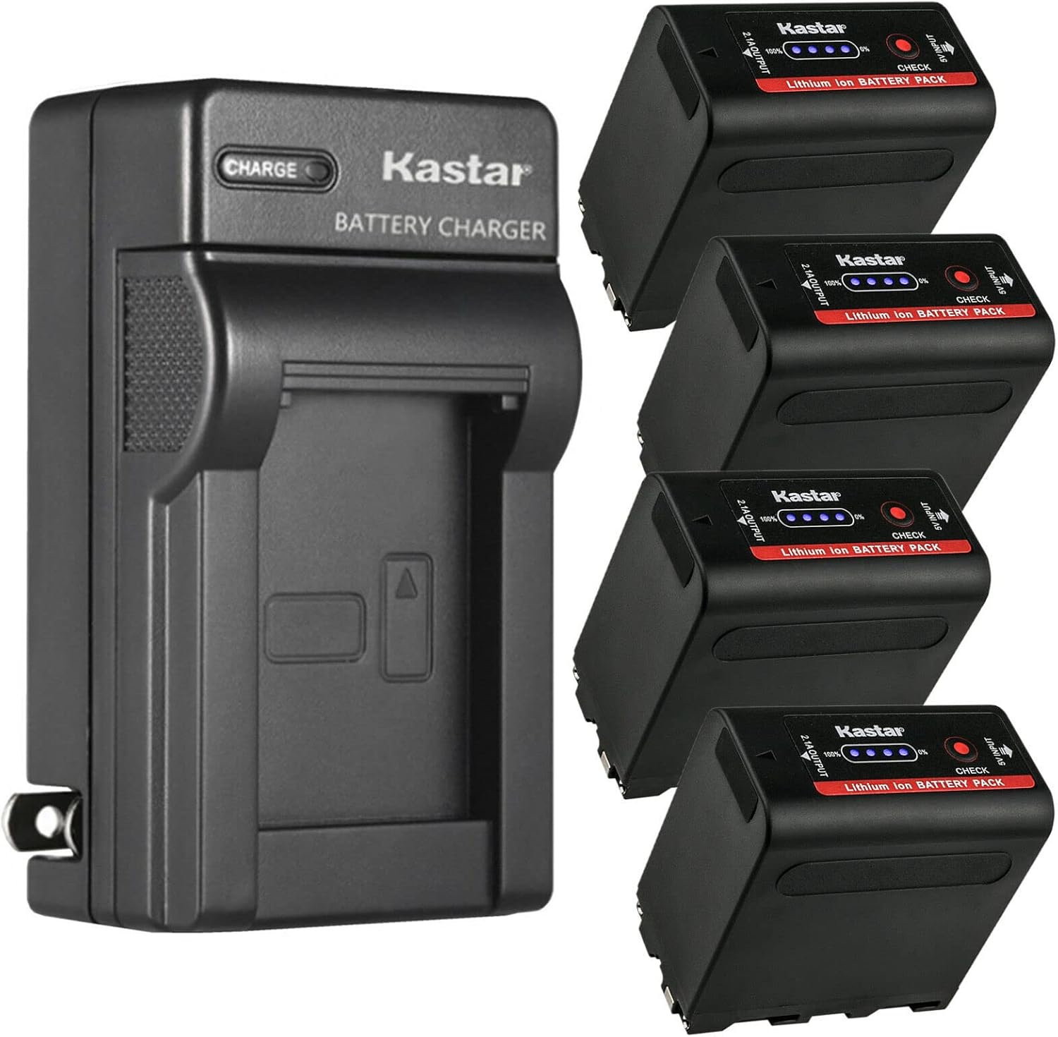 Kastar 4-Pack Battery and AC Wall Charger Replacement for Sony CCD-TRV35 CCD-TRV36 CCD-TRV37 CCD-TRV4 CCD-TRV41 CCD-TRV43 CCD-TRV45 CCD-TRV46 CCD-TRV47 CCD-TRV48 CCD-TRV49 CCD-TRV51 CCD-TRV510