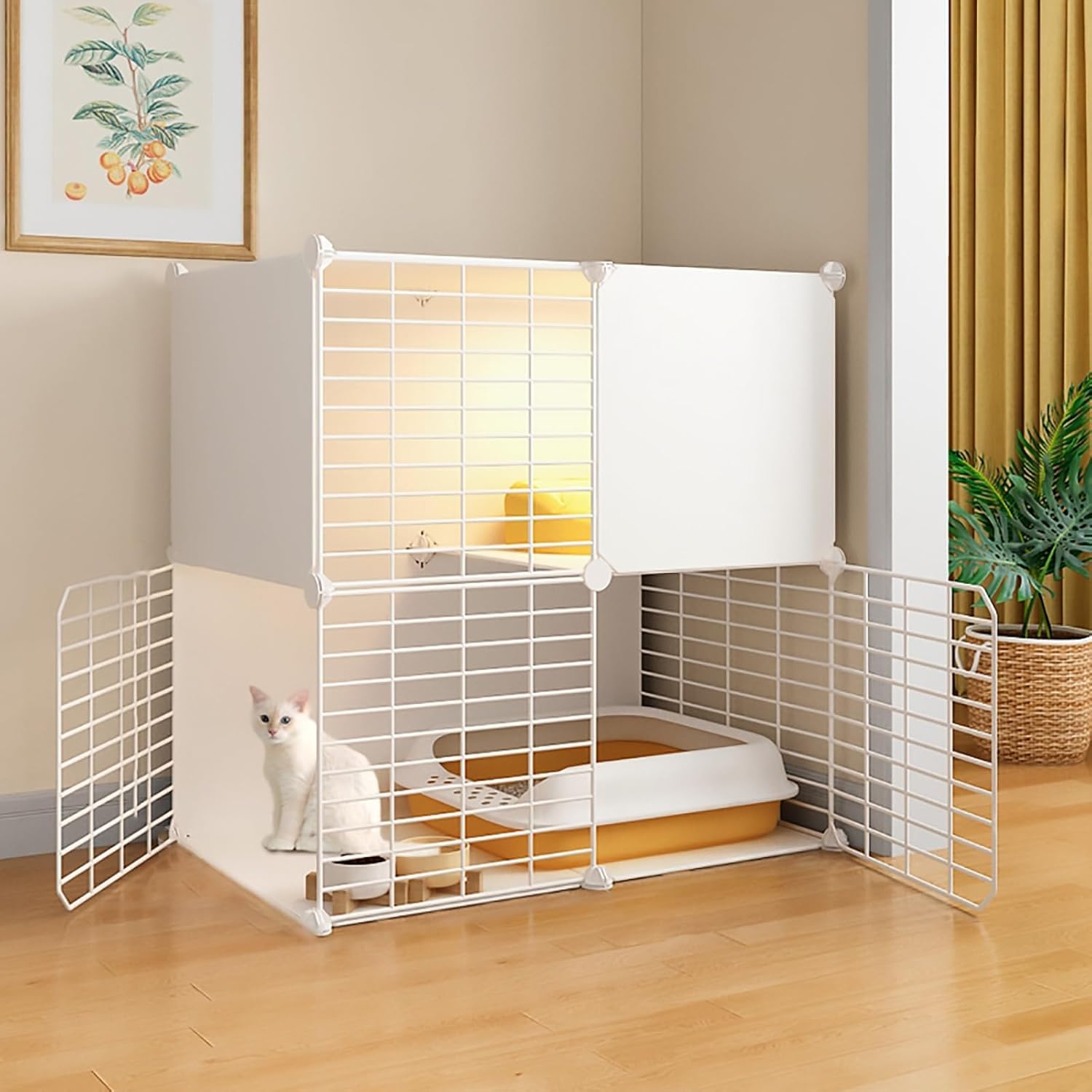 Parc d'intérieur amovible pour chat : grand enclos modulable DIY