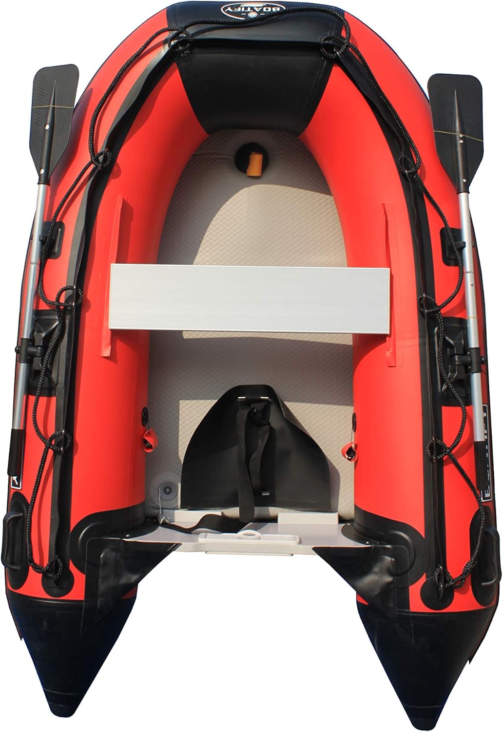 8.9 ft Inflatable Boat Raft Fishing Dinghy Pontoon Boat with Air Floor