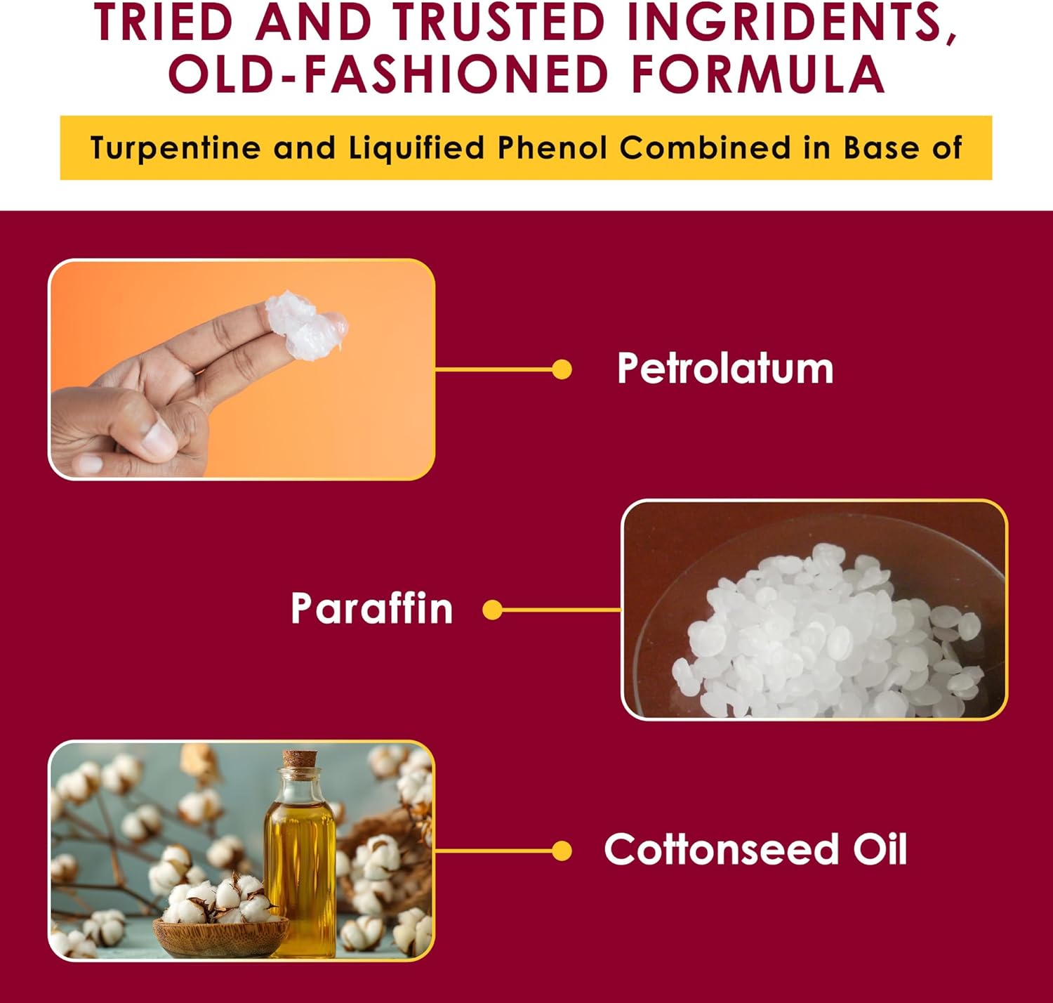 Rawleigh Antiseptic (Original) Yellow Salve Small Tin: 0.96 oz, Natural, Multi-Purpose Ointment Soothes Skin Cuts, Bruises, Irritations, with Turpentine, Phenol, Cottonseed Oil - Pack of 1 - Image 2