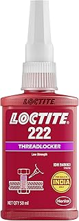 Genuine Henkel Loctite 222 Threadlocking Adhesive - Low Strength - Easy Disassembly - Suitable for All Metal Threaded Assemblies - Glue 50 ML