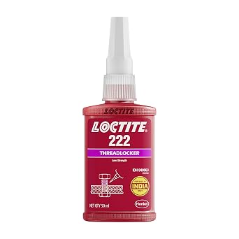 LOCTITE 222 Threadlocker 50ml |Locking and sealing of threaded fasteners | Shock & Vibration Resistance | Thixotropic Formula | Prevents Loosening & Leakage