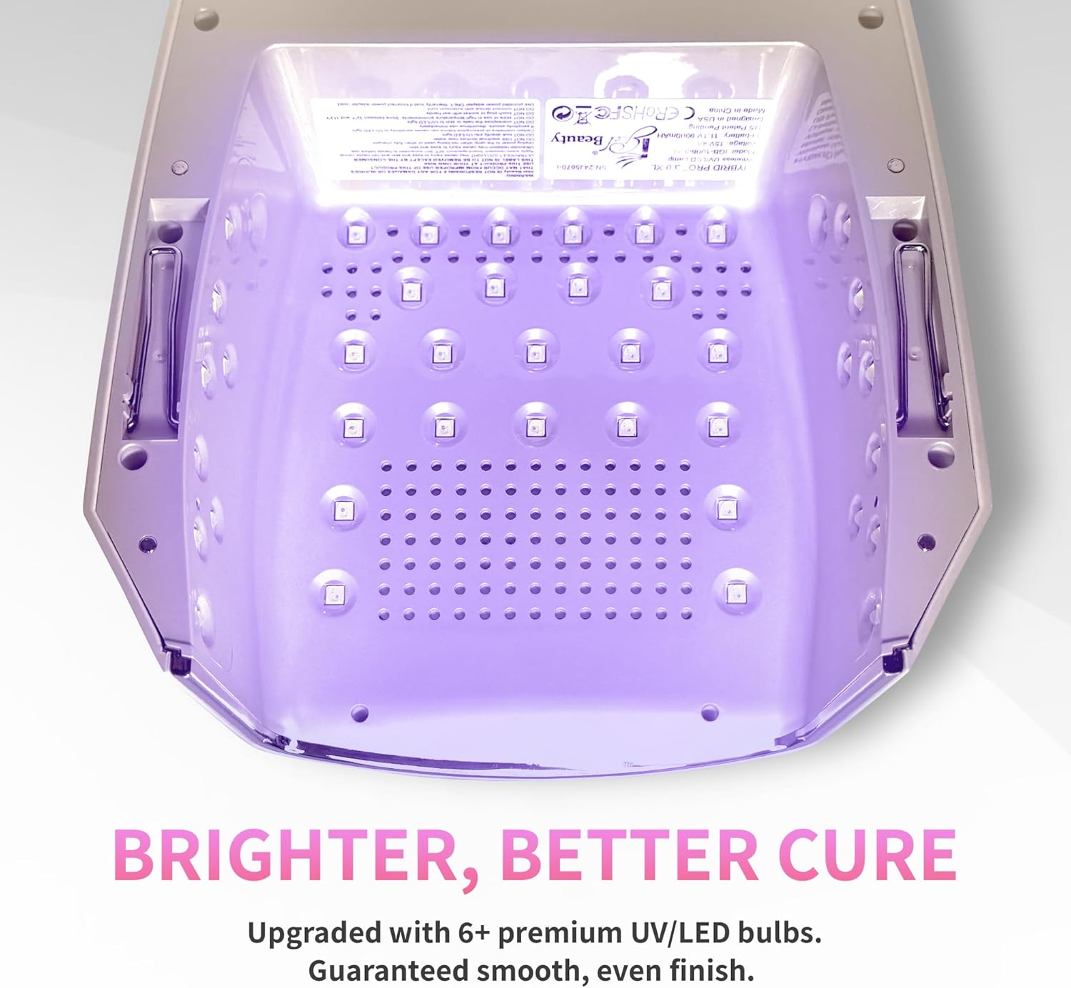 iGel Beauty Hybrid PRO 3.0 XL UV/LED Nail Lamp – Wireless Rechargeable 48W Nail Dryer, Extra Wide Full-Hand Curing, 9000mAh Battery, Smart Timer & Builder Gel Mode, Cordless Professional Lamp
