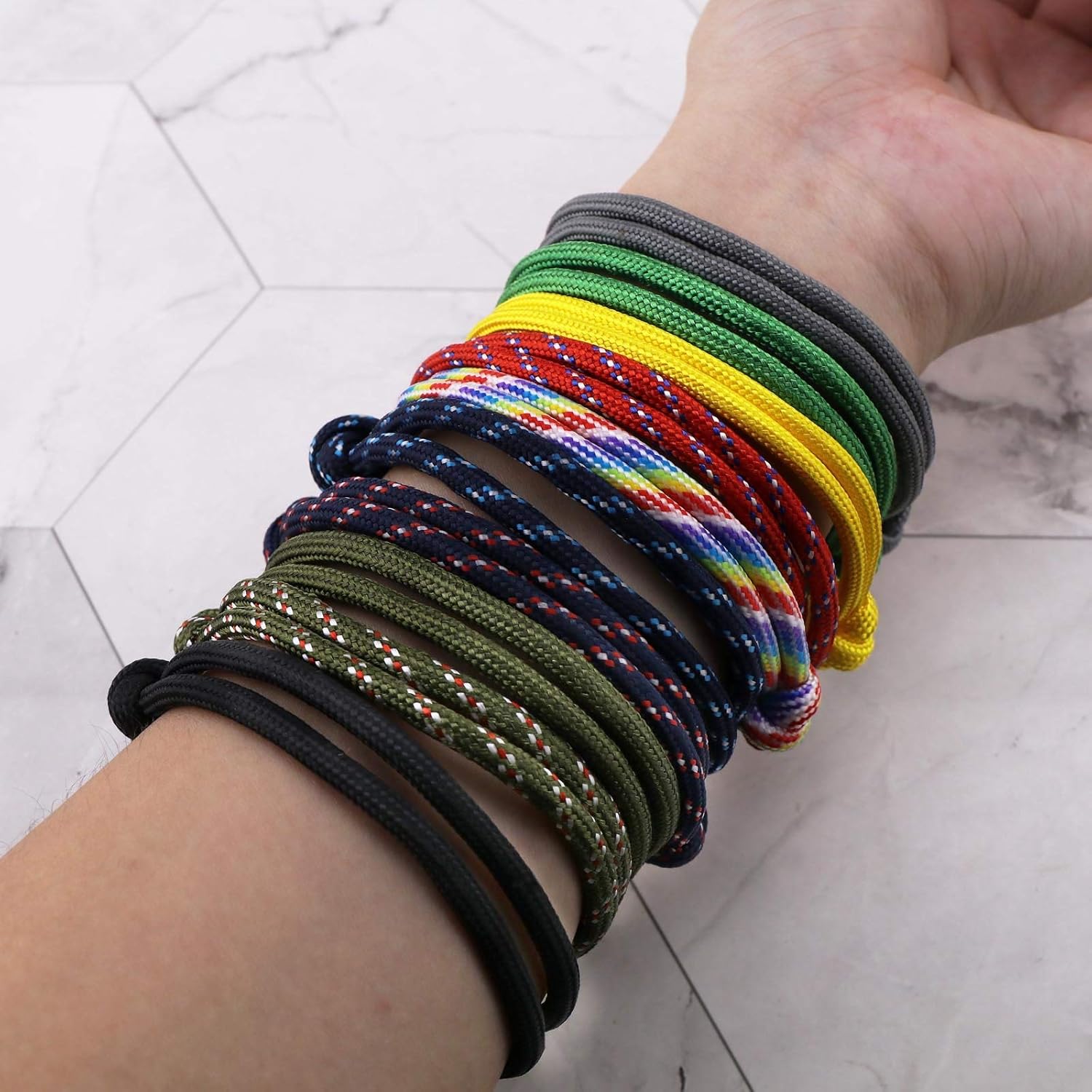 SING F LTD 10pcs Nautical Braided Rope String Surfer Bracelets Set Assorted Handmade Adjustable Unisex - Image 5