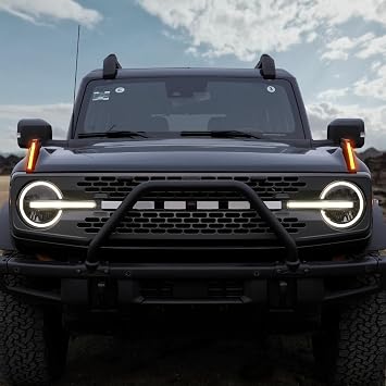 Mabett Trail Sight Light with Built-in Marker Lights for Ford Bronco 2026 20212025, Upgrade Hood LED Light Fit for Bronco Accessories 2/4-Door, Turn Signal and Marker Lighting