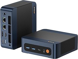 BOSGAME P3 MIX Mini PC, Mini Desktop Computer with AMD Ryzen 5 7640HS (up to 5.0 GHz), 16GB DDR5, 512GB PCIe SSD, 4K Triple Display, USB 4.0, Dual 2.5G LAN & Wi-Fi 6E & BT5.2, for Home, Office, Gaming