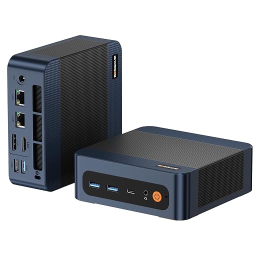 BOSGAME P3 Mix Mini PC, Mini Desktop with Ryzen 7640HS (up to 5.0 GHz), 32GB DDR5, 1TB PCIe SSD, 4K Triple Display, USB 4.0, Dual 2.5G LAN & Wi-Fi 6E & BT5.2, for Home Office Gaming