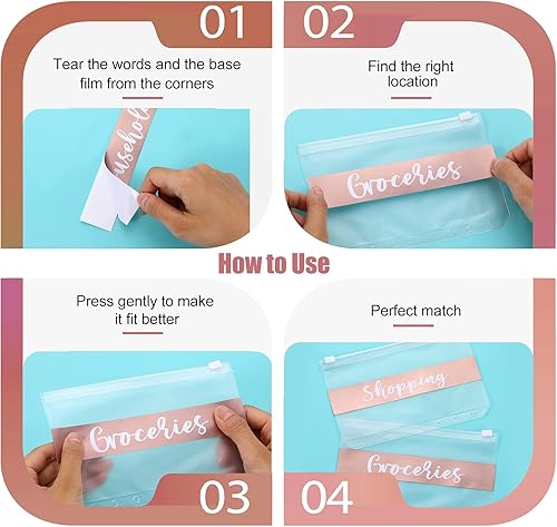 Miniatura 3 de 34 Pieces Cash Envelope Label Budget Sticker A6 Budget Binder Labels Money Organizer Cash Envelope Sticker for Budgeting Saving Sinking Funds Daily