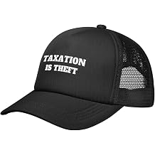 Taxation is Theft Trucker Hat Summer Baseball Cap Adjustable Breathable Mesh Snapback