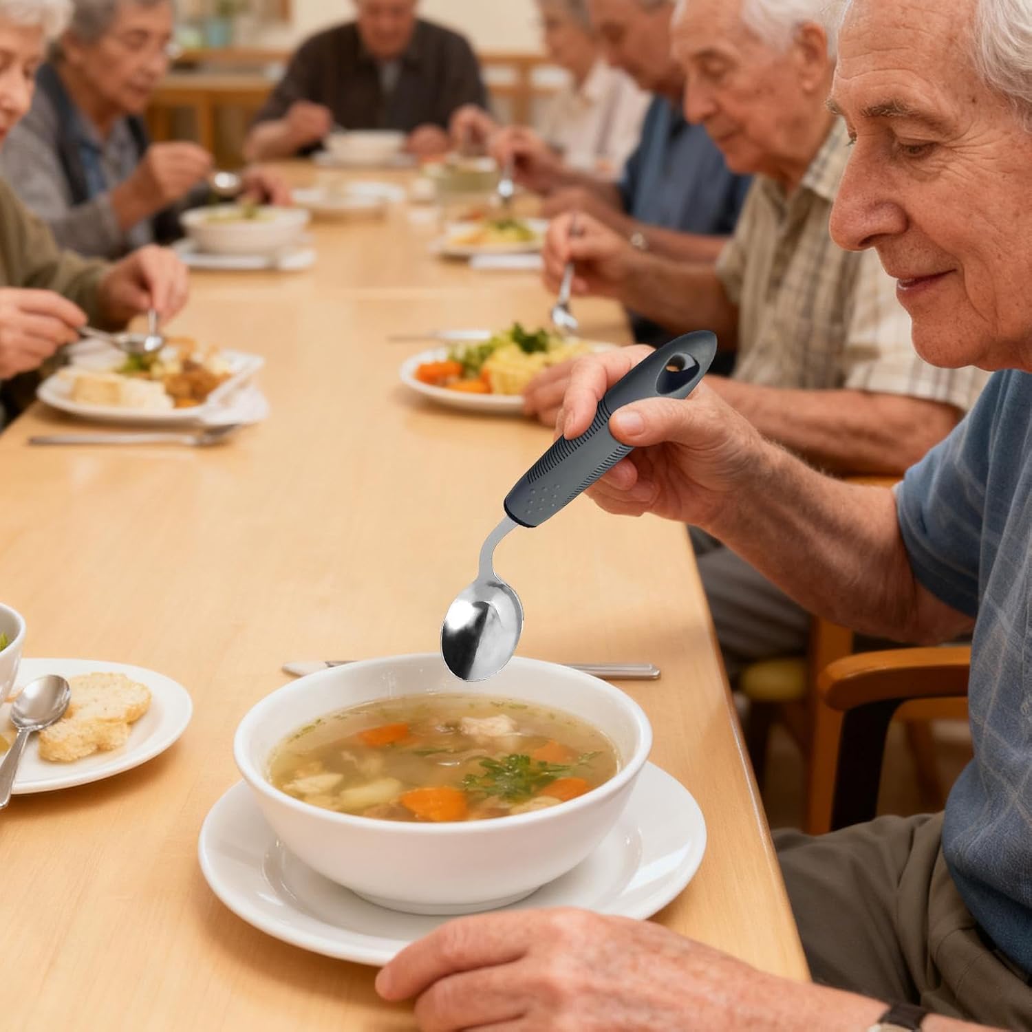 Adaptive Spoon Adaptive 45 Degree Angled Silverware