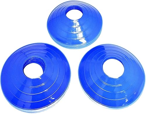 BlueDot Trading Conos de disco deportivos en colores de alta visibilidad para entrenamiento de agilidad, fútbol, fútbol, marcadores de cono de campo