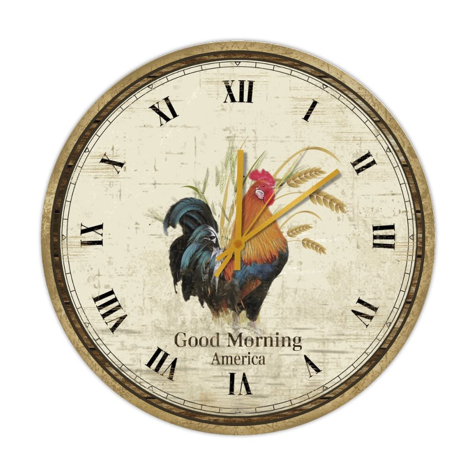 Horloge murale en bois avec coq, une idée cadeau amusante et rétro