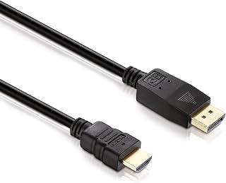HDSupply DC055-010 DisplayPort/HDMI Verbindungskabel (DisplayPort Stecker - HDMI Stecker), vergoldete Kontakte, 1,00m, schwarz