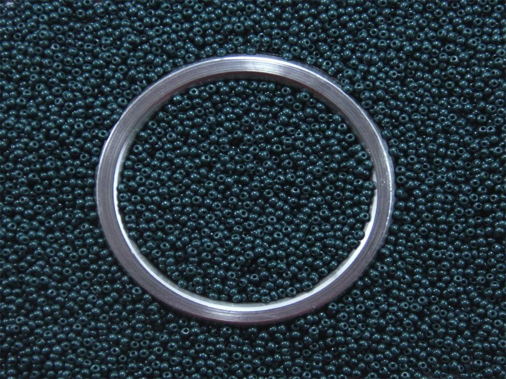 The Design Cart Light Emerald Green Opaque Preciosa Round Seed Beads (11/0-2.0 mm) (500 Grams) - for Embroidery, Beading, Jewellery Making, Art and Craft